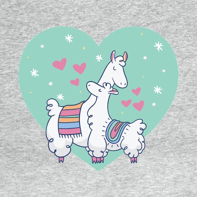 Llama Love // Cute Animal Valentine by SLAG_Creative